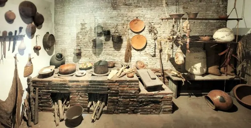 The original kitchen of San Luis Rey de Francia